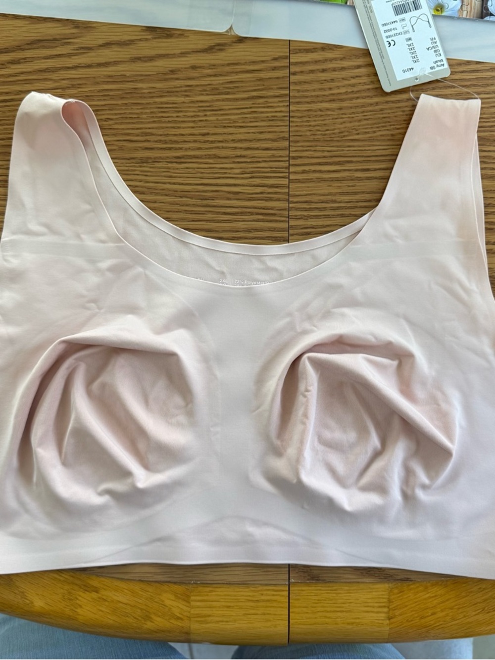 NWT Amonea L Soft Scoop Wireless Seamless Bralette Pink Blush Great Post Op Bra